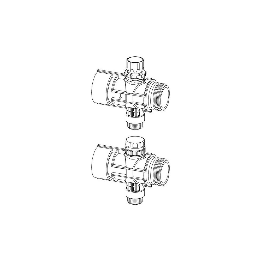 Uponor Magna Verteilersegment mit Ventil 1x3/4" Eurokonus... UPONOR-1121532 6414905660377 (Abb. 2)