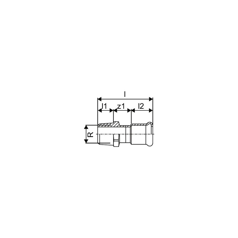 Uponor Inox Übergangsstück mit AG 28xR1"MT... UPONOR-1119141 6414905557332 (Abb. 3)