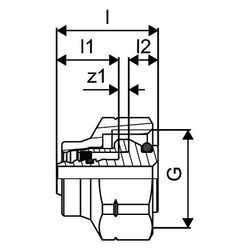 Uponor Eurokonusverschraubung Vario MLCP RED, 14x1,6 x 3/4" Eurokonus... UPONOR-1000117 4021598023215 (Abb. 1)