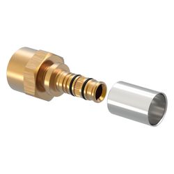 Uponor Pressmuffe Multi 16 x Rp 1/2" FT, für PE-Xa, Edelstahlhülse... UPONOR-1000160 7331541111676 (Abb. 1)
