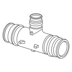 Uponor Q und E T-Stück reduziert PPSU, 32x20x32mm, 1001424... UPONOR-1001424 6414907052194 (Abb. 1)