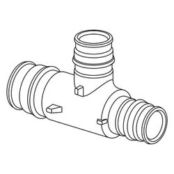 Uponor Q und E Reduzier-T-Stück, 32x25x25mm, PPSU... UPONOR-1001426 6414907052217 (Abb. 1)