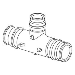 Uponor Q und E Reduzier-T-Stück, 32x25x32mm, PPSU... UPONOR-1001428 6414907052224 (Abb. 1)