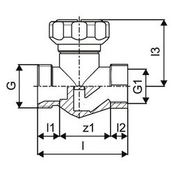 Uponor Vario VL-Feinregulierventil G 1/2" x G 3/4"... UPONOR-1005107 4021598023574 (Abb. 1)
