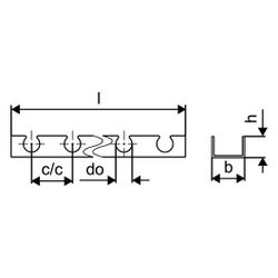 Uponor Multi Klemmschiene, 20mm, c/c 50mm, 3m, 1005358... UPONOR-1005358 4021598111639 (Abb. 1)