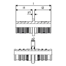 Uponor Multi Press-Kupplung, 25x25mm, 1005368... UPONOR-1005368 4021598025714 (Abb. 1)