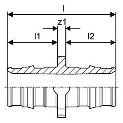 Uponor Q und E Kupplung PPSU, 16x16mm, 1008669... UPONOR-1008669 6414907050008 (Abb. 1)