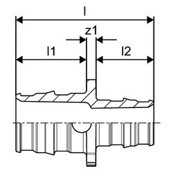 Uponor Q und E Reduzierkupplung, 63x50mm, PPSU... UPONOR-1042877 6414907056055 (Abb. 1)