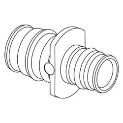 Uponor Q und E Kupplung reduziert, PPSU, 25x20mm... UPONOR-1008676 6414907050121 (Abb. 1)