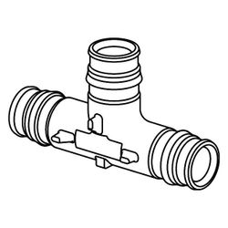 Uponor Q und E T-Stück PPSU, 20x20x20mm, 1008685... UPONOR-1008685 6414907052019 (Abb. 1)
