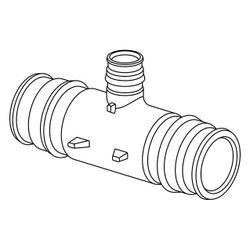 Uponor Q und E T-Stück reduziert PPSU 40x20x40mm, 1008694... UPONOR-1008694 6414907052255 (Abb. 1)