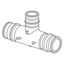 Uponor Q und E T-Stück reduziert PPSU 40x32x40mm, 1008696... UPONOR-1008696 6414907052293 (Abb. 1)