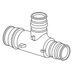 Uponor Q und E T-Stück reduziert PPSU 25x20x20mm, 1008703... UPONOR-1008703 6414907052149 (Abb. 1)