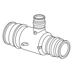 Uponor Q und E T-Stück reduziert PPSU 40x20x32mm, 1008707... UPONOR-1008707 6414907052248 (Abb. 1)