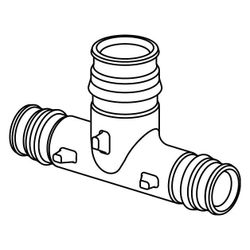 Uponor Q und E Reduzier-T-Stück, 75x25x75mm, PPSU... UPONOR-1085083 6414905207992 (Abb. 1)