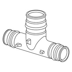 Uponor Q und E T-Stück reduziert PPSU 20x25x20mm, 1008711... UPONOR-1008711 6414907052095 (Abb. 1)