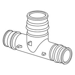 Uponor Q und E T-Stück reduziert PPSU 32x40x32mm, 1008713... UPONOR-1008713 6414907052231 (Abb. 1)