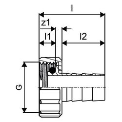 Uponor Vario Plus Schlauchtülle G 3/4" x G 1/2" , 1009214... UPONOR-1009214 4016203841827 (Abb. 1)