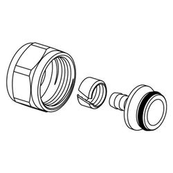 Uponor Minitec Klemmringverschraubung, 9,9mm x 3/4" Eurokonus... UPONOR-1013426 6414905515783 (Abb. 1)