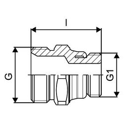 Uponor Smart Radi Anschlussnippel, G 3/4" MT-G 1/2" MT... UPONOR-1013906 4021598701878 (Abb. 1)