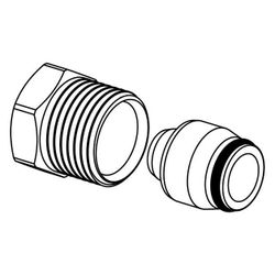 Uponor Smart Radi Anschlussgarnitur Danfoss, 16mm x G 1/2" MT... UPONOR-1013970 4021598300439 (Abb. 1)