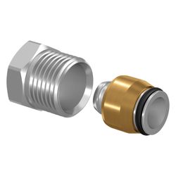 Uponor Smart Radi Anschlussgarnitur Danfoss, 16mm x G 1/2" MT... UPONOR-1013970 4021598300439 (Abb. 1)