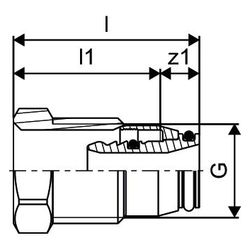 Uponor Smart Radi Anschlussgarnitur Danfoss, 16mm x G 1/2" MT... UPONOR-1013970 4021598300439 (Abb. 1)