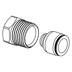 Uponor Smart Radi Anschlussgarnitur Heimeier, 16mm x G 1/2" MT... UPONOR-1013978 4021598300453 (Abb. 1)
