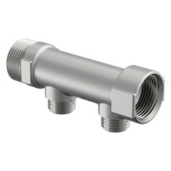Uponor Uni-C Verteiler S, 1" MT/FT, 2x1/2" MT, 1014107... UPONOR-1014107 4021598701083 (Abb. 1)