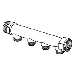 Uponor Uni-C Verteiler S, 1" MT/FT, 4x1/2" MT, 1014109... UPONOR-1014109 4021598701090 (Abb. 1)