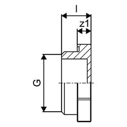 Uponor Uni-C Verteilerstopfen S/SH PL, 1" MT, 1014123... UPONOR-1014123 4021598701175 (Abb. 1)