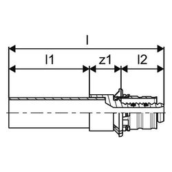 Uponor S-Press Übergang auf Kupfer, 14x15CU, 1014511... UPONOR-1014511 4021598036062 (Abb. 1)