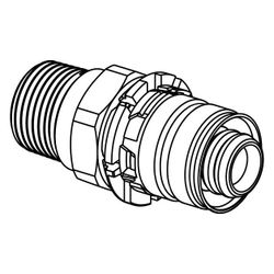 Uponor S-Press Übergangsnippel 14mm x R 1/2" MT... UPONOR-1014513 4021598300866 (Abb. 1)