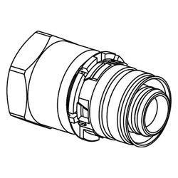 Uponor S-Press Übergangsmuffe 14mm x Rp 1/2" FT... UPONOR-1014515 4021598300873 (Abb. 1)