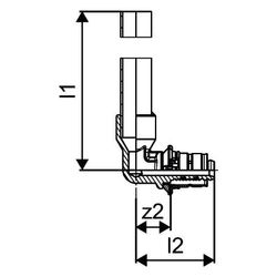 Uponor Smart Radi Anschlusswinkel S-Press, 14x15CU, 350mm... UPONOR-1015615 4021598302235 (Abb. 1)