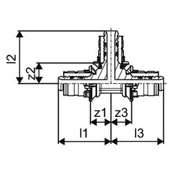Uponor S-Press T-Stück, 14x14x14mm, 1014886... UPONOR-1014886 4021598002098 (Abb. 1)