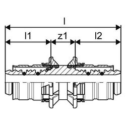Uponor S-Press Kupplung, 14x14mm, 1015154... UPONOR-1015154 4021598302884 (Abb. 1)