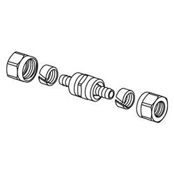 Uponor Minitec Schraubkupplung, 9,9x9,9mm, 1016690... UPONOR-1016690 6414905515837 (Abb. 1)