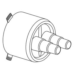 Uponor Ecoflex Gummi-Endkappe Twin 25mm plus 32mm plus 40mm, Mantel 140mm... UPONOR-1018245 6414905257737 (Abb. 1)