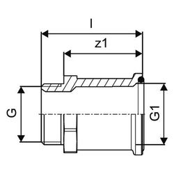 Uponor Wipex Fixpunktmuffe G 1", 1018302... UPONOR-1018302 7331541099721 (Abb. 1)