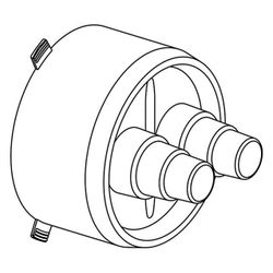 Uponor Ecoflex Gummi-Endkappe Twin 40mm plus 50mm plus 63mm, Mantel 200mm... UPONOR-1018307 6414905257812 (Abb. 1)