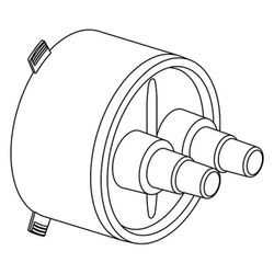 Uponor Ecoflex Gummi-Endkappe Twin 25mm plus 32mm plus 50mm, Mantel 175mm... UPONOR-1018308 6414905257799 (Abb. 1)