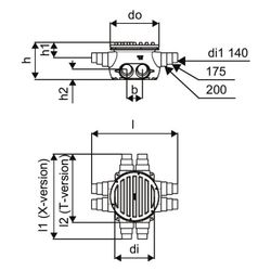 Uponor Ecoflex Schacht, 8x140/145/175/200mm, 1018327... UPONOR-1018327 6414905230037 (Abb. 1)
