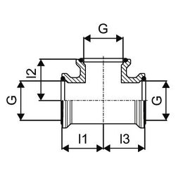 Uponor Wipex T-Stück G 1" x G 1" x G 1", 1018345... UPONOR-1018345 7331541098915 (Abb. 1)