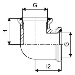 Uponor Wipex Winkel G 1" x G 1", 1018350... UPONOR-1018350 7331541098861 (Abb. 1)
