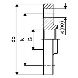 Uponor Wipex Gewindeflansch F 25/4-85 x G 1", 1018359... UPONOR-1018359 7331541099295 (Abb. 1)