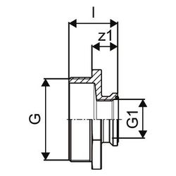 Uponor Wipex Reduzierung G 2 1/2" x G 2", 1018373... UPONOR-1018373 7331541098977 (Abb. 1)