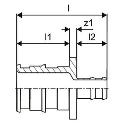Uponor Q und E, Minitec Kupplung reduziert Minitec, 20x9,9mm... UPONOR-1020518 4021598113527 (Abb. 1)