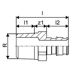Uponor Q&E Übergangsnippel PL 16-R1/2"MT... UPONOR-1023003 7331541188258 (Abb. 1)