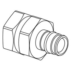 Uponor Q&E Übergangsmuffe PL 20-Rp1/2"FT... UPONOR-1023010 7331541032018 (Abb. 1)